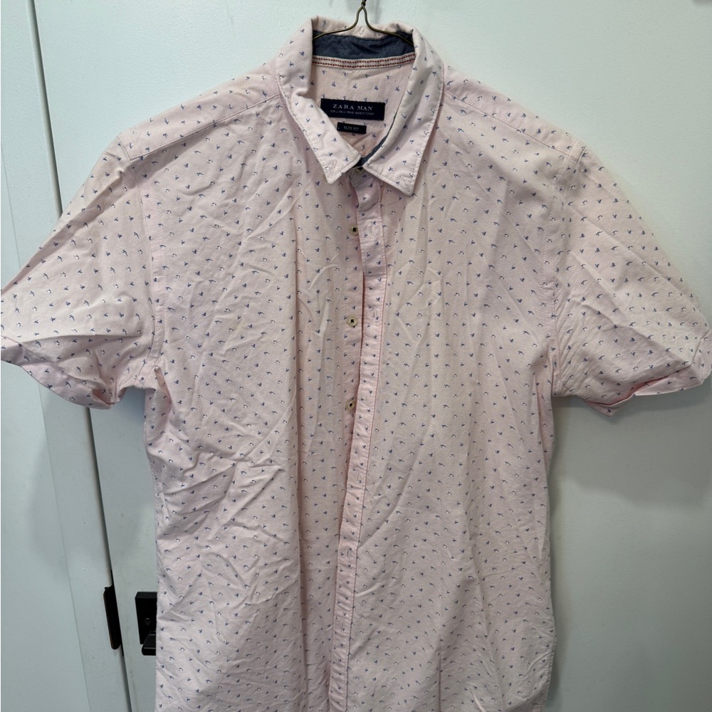 Zara Pink Short Sleeve Shirt